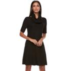 Women's Apt. 9&reg; Infinity Scarf & Marled Dress, Size: Xxl, Black