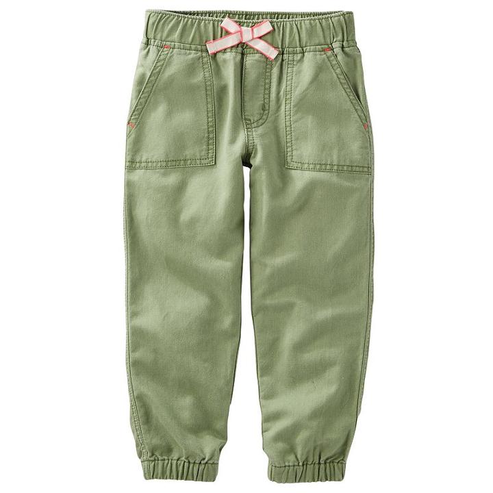 Girls 4-8 Oshkosh B'gosh&reg; Twill Pants, Girl's, Size: 6x, Green