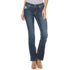 Women's Apt. 9&reg; Embroidered Rhinestone Bootcut Jeans, Size: 4 Short, Black
