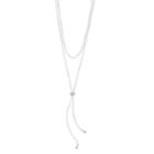 Lc Lauren Conrad Layered Ball Chain Y Necklace, Women's, Silver