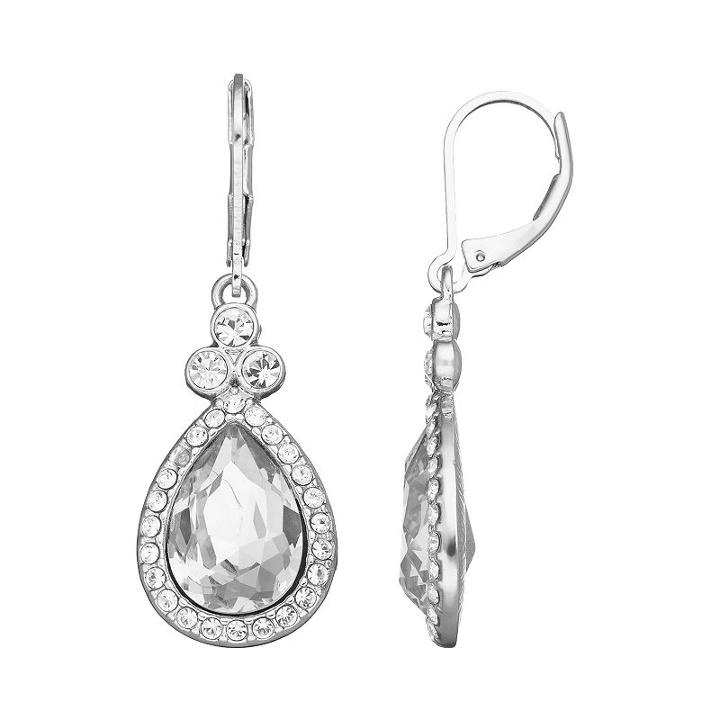 Dana Buchman Teardrop Earrings, Women's, White