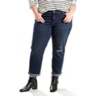 Plus Size Levi's Boyfriend Jeans, Women's, Size: 20 W, Dark Blue
