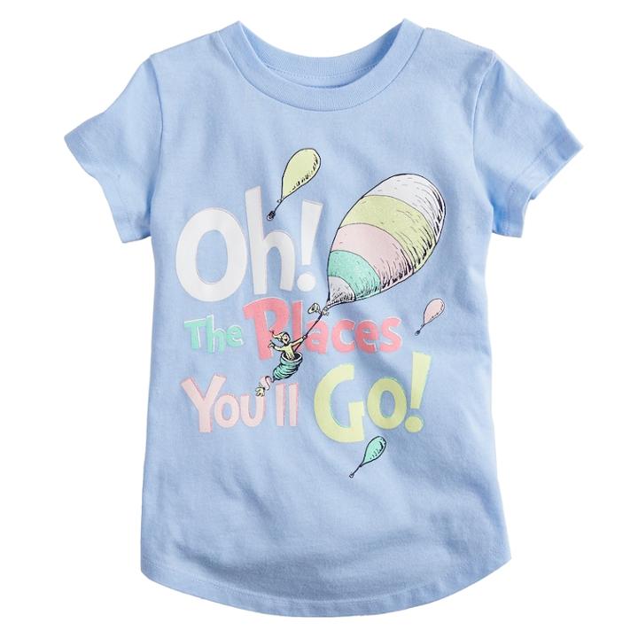 Toddler Girl Jumping Beans&reg; Dr. Suess Oh The Places You'll Go Graphic Tee, Size: 2t, Blue