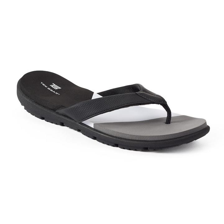 Tek Gear&reg; Women's Colorblock Flip-flops, Size: Large, Black