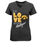 Girls 7-16 Iowa Hawkeyes In Love Tee, Girl's, Size: Xl(16), Grey