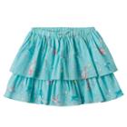 Girls 4-8 Sonoma Goods For Life&trade; Print Tiered Skort, Girl's, Size: 6x, Turquoise/blue (turq/aqua)