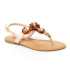 Unionbay Ella Women's Flower T-strap Sandals, Size: 7, Med Red