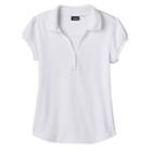 Girls 7-16 Chaps School Uniform Short-sleeved Y-neck Top, Girl's, Size: 7, White