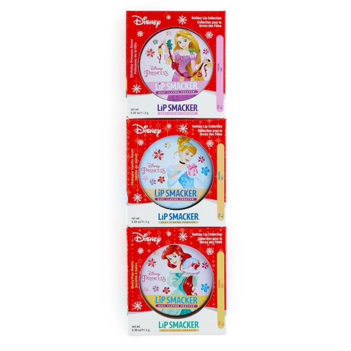 Disney's Ariel, Cinderella & Aurora Girls 4-16 Holiday Lip Balms Set By Lip Smacker, Multicolor