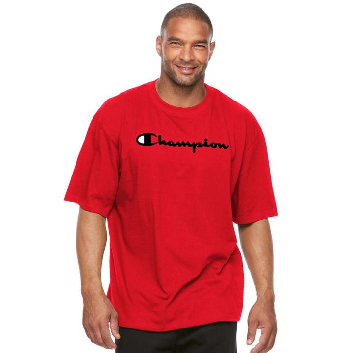 Big & Tall Champion Modern-fit Logo Tee, Men's, Size: 3xl Tall, Red (scarlet)