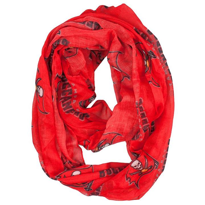 Tampa Bay Buccaneers Sheer Infinity Scarf, Women's, Red