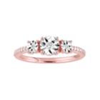 Stella Grace Rose Gold Tone Sterling Silver 1/8 Carat T.w. Diamond 3-stone Ring, Women's, Size: 5, White