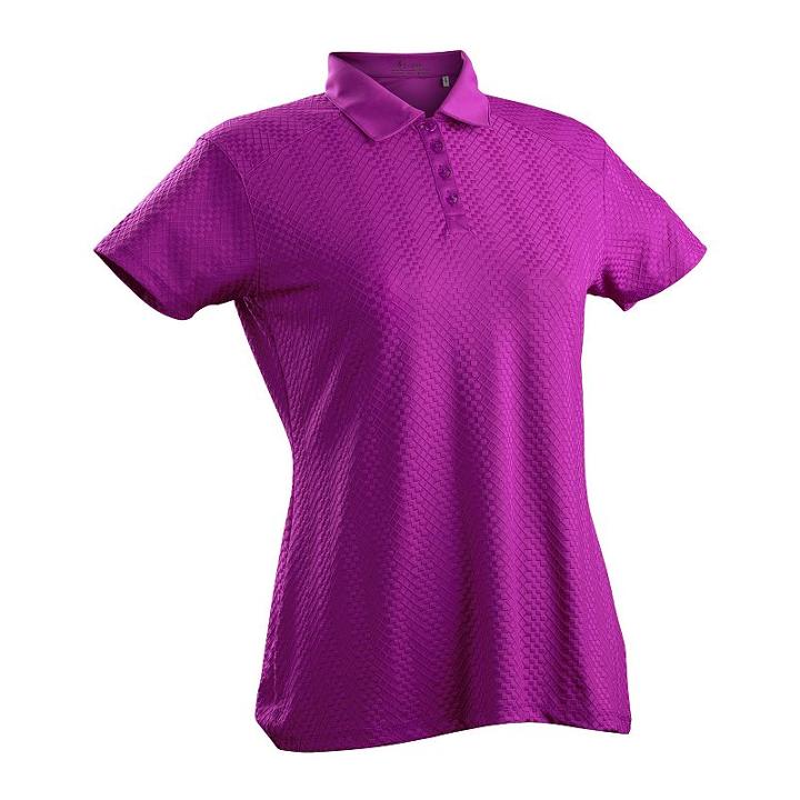 Plus Size Nancy Lopez Grace Short Sleeve Golf Polo, Women's, Size: 2xl, Purple