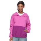 Women's Columbia Amberley Stream Hooded Colorblock Pullover Jacket, Size: Medium, Purple