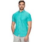 Men's Marc Anthony Slim-fit Linen Button-down Shirt, Size: Large, Dark Blue