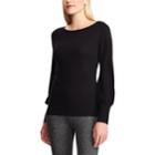 Women's Chaps Button-shoulder Sweater, Size: Xxl, Black