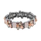 Simply Vera Vera Wang Cluster Stone Stretch Bracelet, Women's, Pink