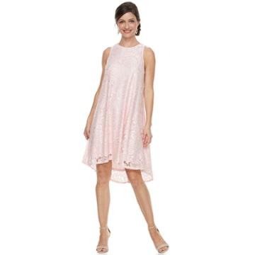 Women's Zac And Rachel Sleeveless A-line Lace Dress, Size: Small, Pink Other