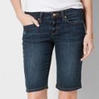 Women's Sonoma Goods For Life&trade; Faded Bermuda Jean Shorts, Size: 8, Dark Blue