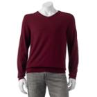 Big & Tall Croft & Barrow&reg; Classic-fit 12gg V-neck Sweater, Men's, Size: 4xb, Dark Red