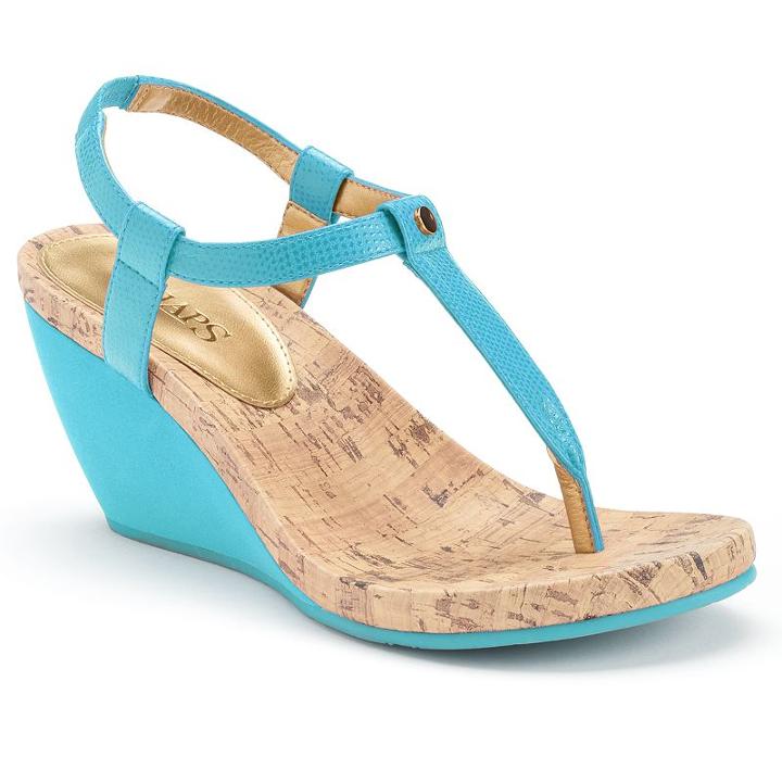 Chaps Raevyn Women's Slip-on Wedge Sandals, Size: 5 B, Blue (navy)