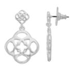Dana Buchman Scroll Silver-tone Drop Earrings, Women's, Silver