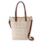 Mudd&reg; Crochet Tote, Women's, White