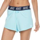 Women's Nike Dry Training Fold Over Shorts, Size: Large, Blue Other