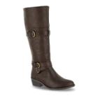 Easy Street Kelsa Women's Knee High Boots, Size: 5.5 Med, Med Brown