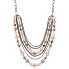 Simply Vera Vera Wang Simulated Pearl & Bead Swag Necklace, Women's, Multicolor
