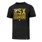 Men's '47 Brand Pittsburgh Penguins 5x Stanley Cup Champions Tee, Size: Small, Black