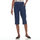 Women's Croft & Barrow&reg; Pull-on Skimmer Capris, Size: Large, Dark Blue