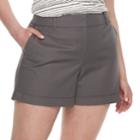 Plus Size Apt. 9&reg; Torie Cuffed Shorts, Women's, Size: 18 W, Dark Grey