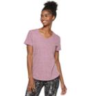 Women's Tek Gear&reg; Essential V-neck Short Sleeve Tee, Size: Xs, Dark Red