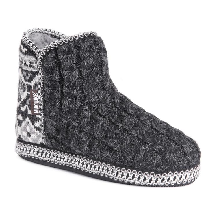 Women's Muk Luks Leigh Bootie Slippers, Size: Medium, Oxford