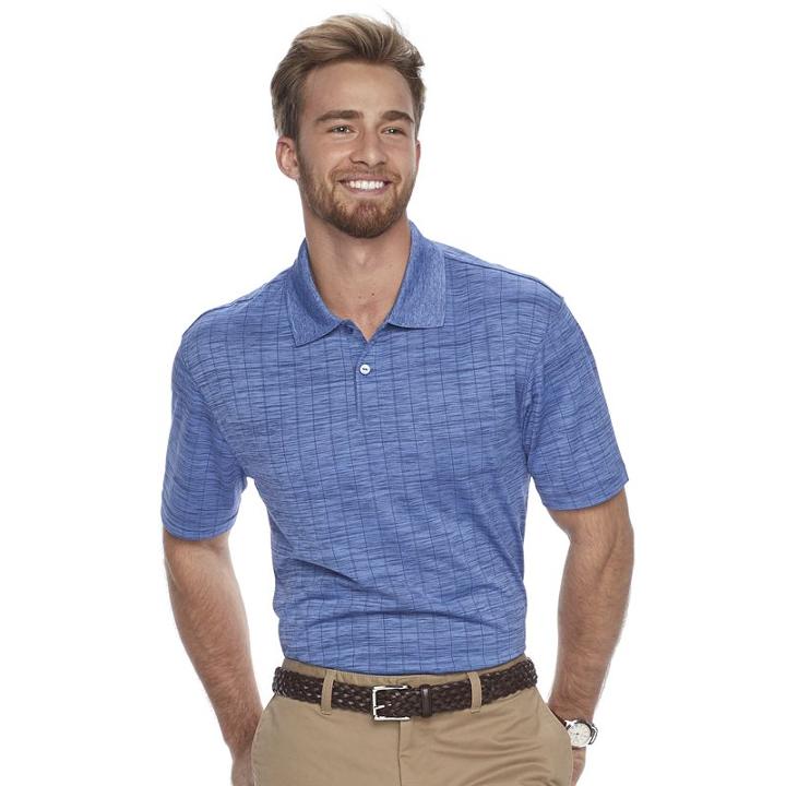 Men's Haggar&reg; Cool 18&reg; Classic-fit Performance Polo, Size: Xl, Dark Blue