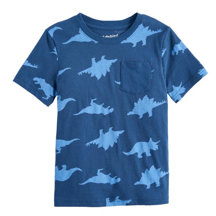 Boys 4-10 Jumping Beans&reg; Dinosaurs Pocket Tee, Size: 6, Dark Blue
