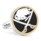 Buffalo Sabres Rhodium-plated Cuff Links, Men's, Multicolor