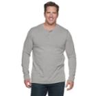 Big & Tall Men's Sonoma Goods For Life&trade; Supersoft Modern-fit Henley, Size: M Tall, Dark Grey