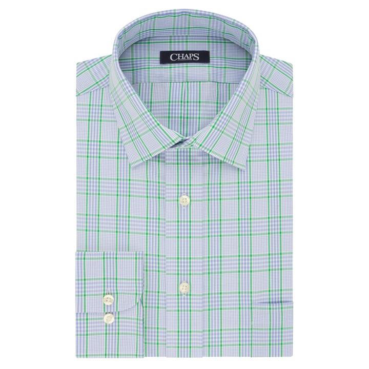 Big & Tall Chaps Regular-fit Stretch-collar Wrinkle-free Dress Shirt, Men's, Size: 19 34/5b, Light Blue