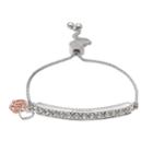 Brilliance Nana Adjustable Bracelet With Swarovski Crystals, Women's, White