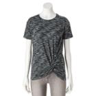 Women's Apt. 9&reg; Twist Tee, Size: Xl, Black
