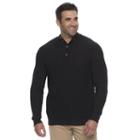 Big & Tall Croft & Barrow&reg; Classic-fit Waffle-weave Cardigan, Men's, Size: Xxl Tall, Black
