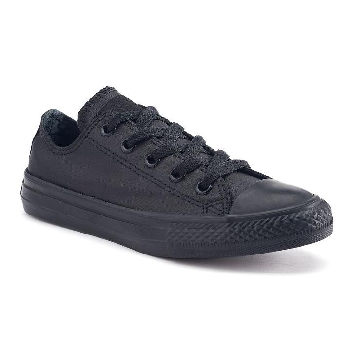 Kid's Converse Chuck Taylor All Star Wax Canvas Shoes, Size: 13, Black