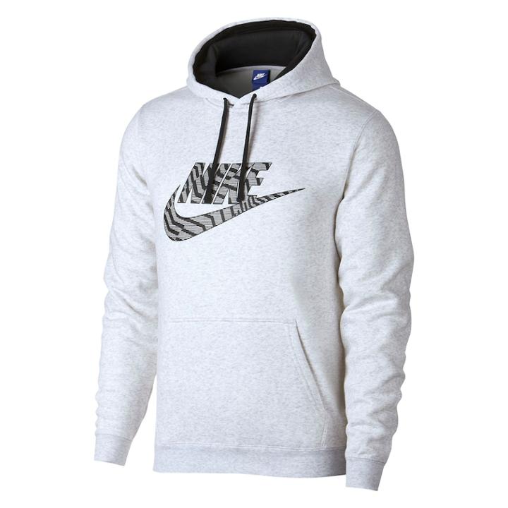 Men's Nike Cotton Fleece Hoodie, Size: Xl, Light Grey