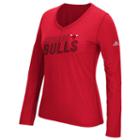 Women's Adidas Chicago Bulls Stacked Tee, Size: Small, Red