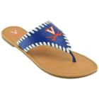 Women's Virginia Cavaliers Stitched Flip-flops, Size: 11, Blue (navy)