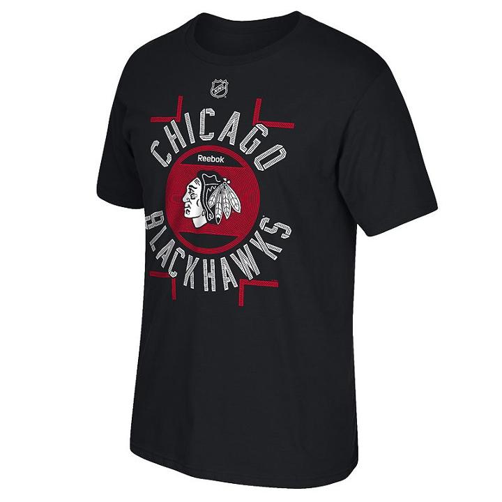 Men's Reebok Chicago Blackhawks Skate The Circles Tee, Size: Small, Black