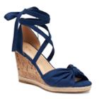 Apt. 9&reg; Cheery Women's Wedge Sandals, Size: 7.5, Blue (navy)