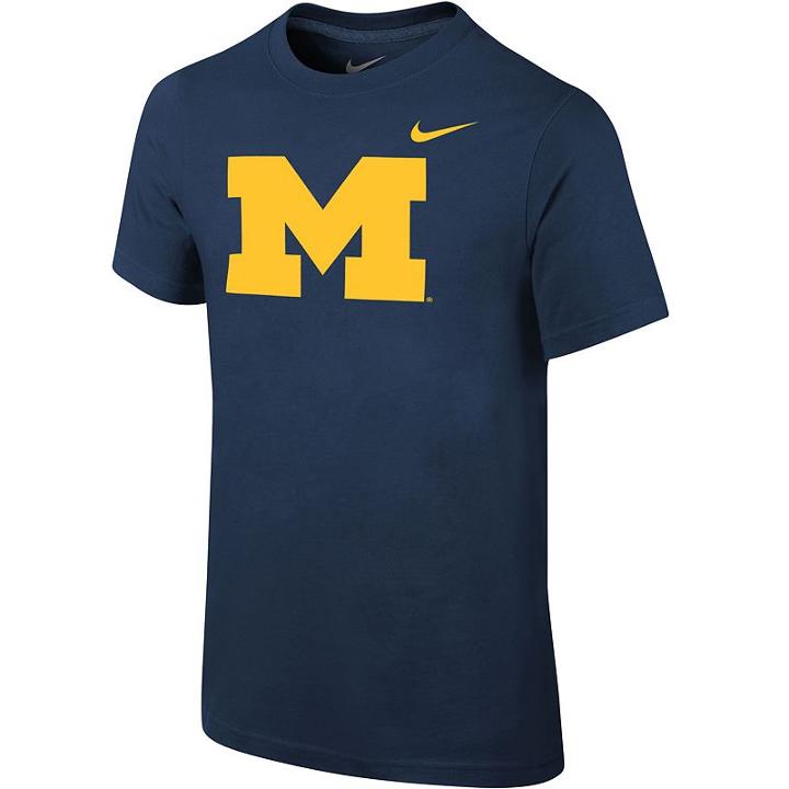 Boys 8-20 Nike Michigan Wolverines Football Tee, Size: S 8, Blue (navy)